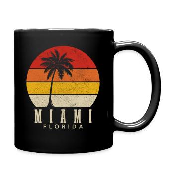 Miami, Floride, États-Unis - Mug uni - noir - Droite