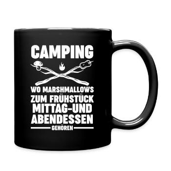 Camper Wohnwagen Wohnmobil Campen Camping - Tasse einfarbig - Schwarz - Rechts