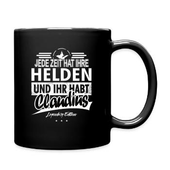 Jede Zeit hat Ihre Helden ihr habt Claudius - Tasse einfarbig - Schwarz - Rechts