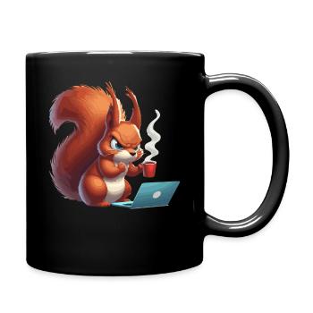 Travail d’écureuil - Mug uni - noir - Droite