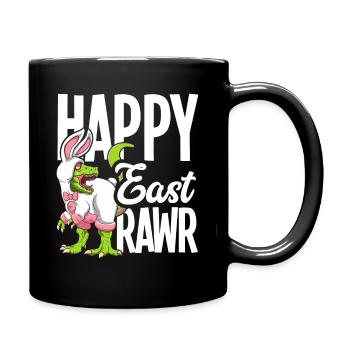 Happy Easter Dinosaur Bunny Costume Kids - Full Colour Mug - black - Right