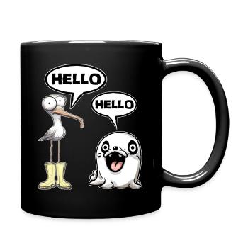 Hello Servus Morning - Full Colour Mug - black - Right