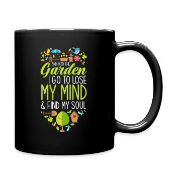 Garten Seele Hobby Gärtner - Tasse einfarbig - Schwarz - Rechts