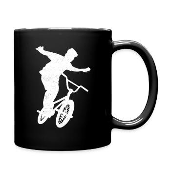 BMX Farbe Fahrrad Fans Rad Biker BMX Fahradfahrer - Tasse einfarbig - Schwarz - Rechts