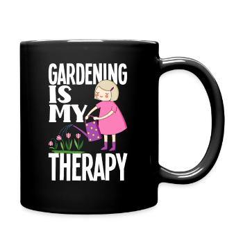 Garten Therapie - Tasse einfarbig - Schwarz - Rechts