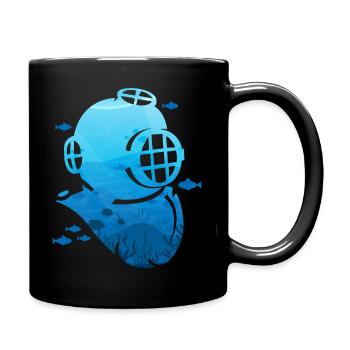 Underwater Exploration Oldschool Diving Helmet - Tasse einfarbig - Schwarz - Rechts