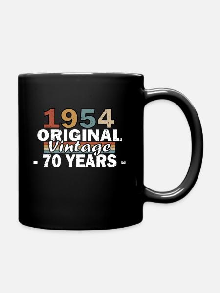 Rétro Vintage 1954 né Vintage anniversaire - Mug uni - noir