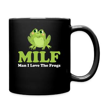 M.I.L.F. Man I Love Frogs Cottagecore - Full Colour Mug - black - Right