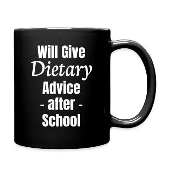 Will give nutrition tips after school - Full Colour Mug - black - Right