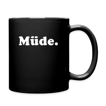 Tired Pajamas Tired Sleep Relax Chill Funny Saying - Full Colour Mug - black - Right