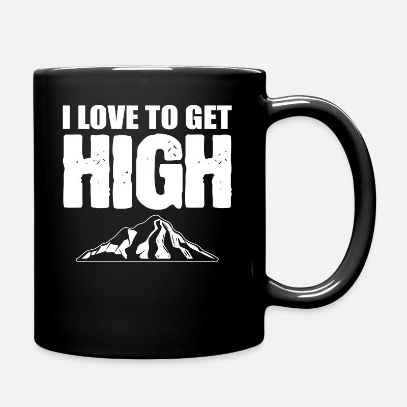 Bergklettersport Bergsteiger - Tasse einfarbig - Schwarz