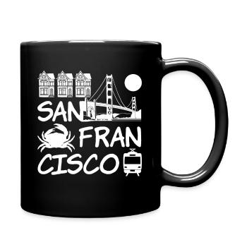 Souvenir de San Francisco en Californie - Mug uni - noir - Droite