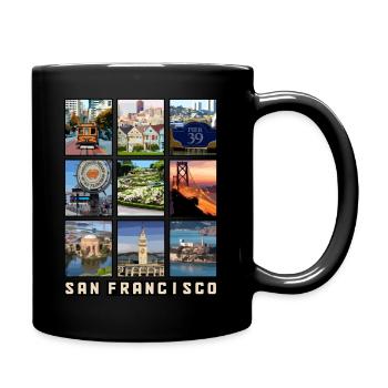 Souvenir de San Francisco en Californie - Mug uni - noir - Droite