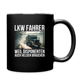 LKW Fahrer - Tasse einfarbig - Schwarz - Rechts