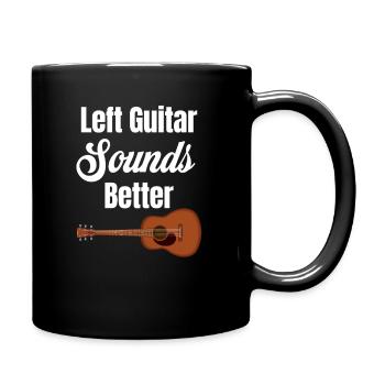 Left Guitar Sounds Better Guitarist Bassist - Full Colour Mug - black - Right