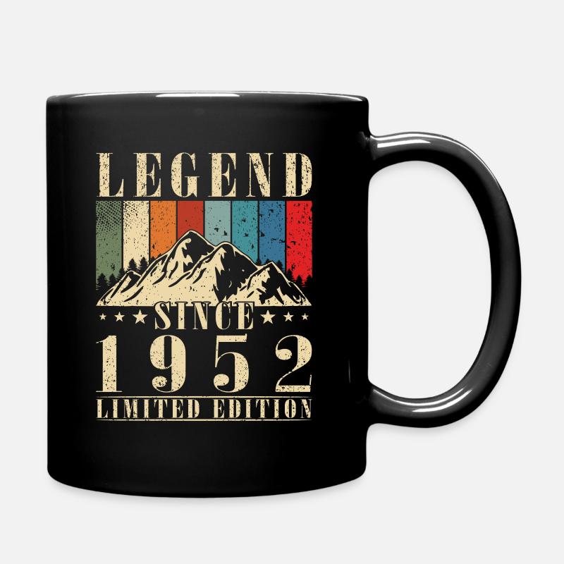 1952 Geburtstagsgeschenk, Legenden geboren 1952 - Tasse einfarbig - Schwarz