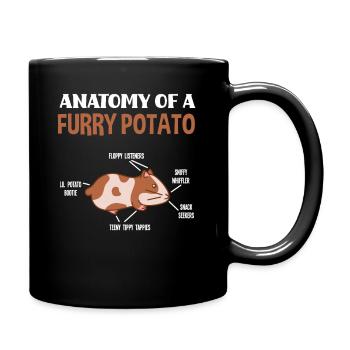 Anatomie Nager Meerschweinchen - Tasse einfarbig - Schwarz - Rechts