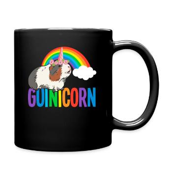 Meerschweinchen Regenbogen LGBTQ - Tasse einfarbig - Schwarz - Rechts