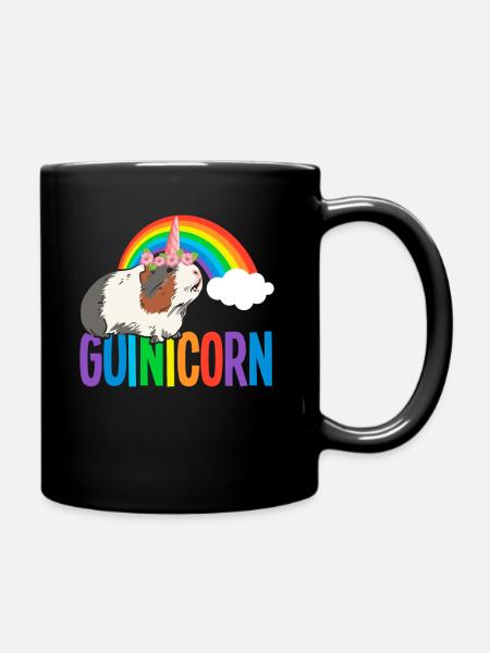 Meerschweinchen Regenbogen LGBTQ - Tasse einfarbig - Schwarz
