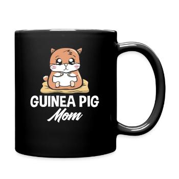 Meerschweinchen Mama - Tasse einfarbig - Schwarz - Rechts