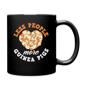 Meerschweinchen Herz Haustier - Tasse einfarbig - Schwarz - Rechts