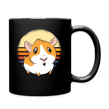 Cochon d’Inde rétro - Mug uni - noir - Droite
