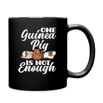 Meerschweinchen - Tasse einfarbig - Schwarz - Rechts