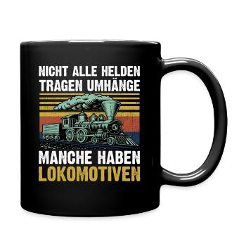 Modelleisenbahn Modellzug Zug Eisenbahner Eisenbah - Tasse einfarbig - Schwarz - Rechts