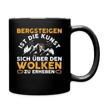 Bergsteiger Wandern Wanderer Klettern Bergsteigen - Tasse einfarbig - Schwarz - Rechts