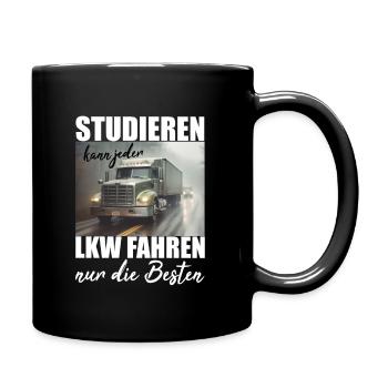 Lkw Fahrer - Tasse einfarbig - Schwarz - Rechts
