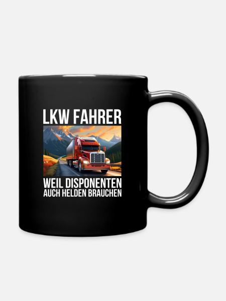 Lkw Fahrer - Tasse einfarbig - Schwarz