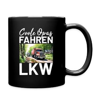 Lkw Fahrer - Tasse einfarbig - Schwarz - Rechts