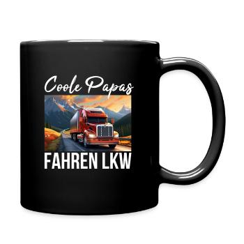Lkw Fahrer - Tasse einfarbig - Schwarz - Rechts