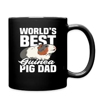 Weltbester Meerschweinchen Papa - Tasse einfarbig - Schwarz - Rechts
