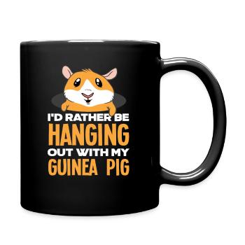 Meerschweinchen Haustiere Geschenk - Tasse einfarbig - Schwarz - Rechts