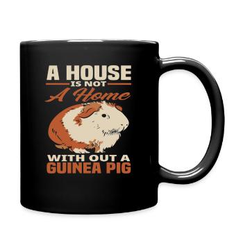 Meerschweinchen Heim Haustier Geschenk - Tasse einfarbig - Schwarz - Rechts