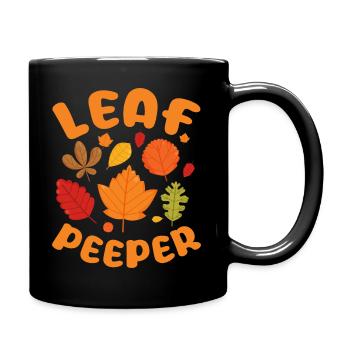 Leaf Peeper Fall Leaves Collector Leaf Peeping - Tasse einfarbig - Schwarz - Rechts