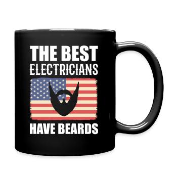 The Best Electricians Have Beards Elektrikexperte - Tasse einfarbig - Schwarz - Rechts