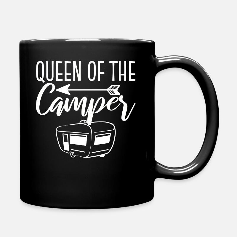 Queen Of The Camper Reisender - Tasse einfarbig - Schwarz