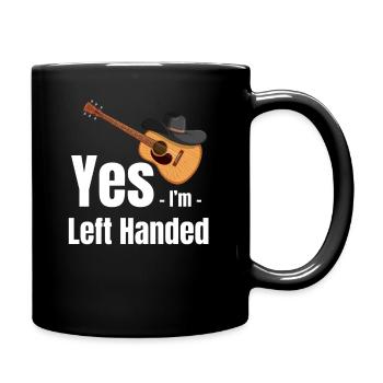 Yes. I'm left-handed. Guitarist: Bassist - Full Colour Mug - black - Right