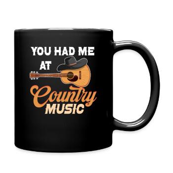 You had me at Country Music Lover - Full Colour Mug - black - Right