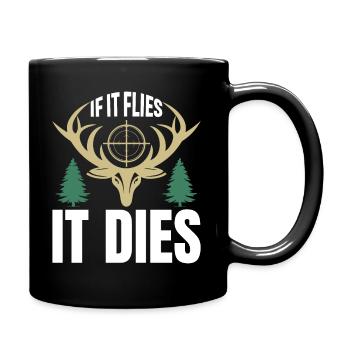 If it flies, it dies - Full Colour Mug - black - Right