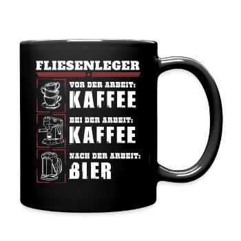 My daily routine as a tiler - Full Colour Mug - black - Right