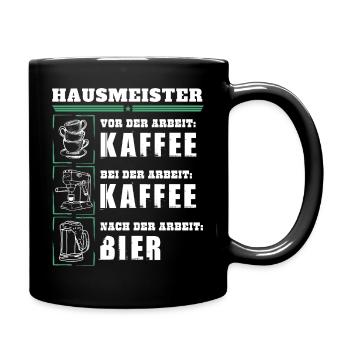 Mon quotidien en tant que gardien - Mug uni - noir - Droite