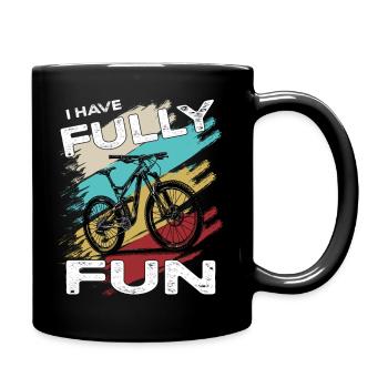 Mountainbike I have fully fun MTB - Tasse einfarbig - Schwarz - Rechts