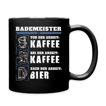 Mon quotidien de maître-nageur sauveteur - Mug uni - noir - Droite