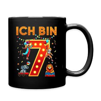 I' Seventh Circus Birthday Seven Years - Full Colour Mug - black - Right