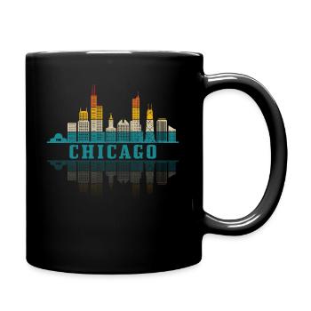 Chicago Illinois Souvenir Gift - Full Colour Mug - black - Right