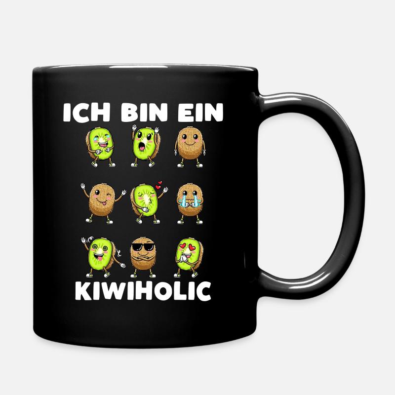Kiwi Frucht Kiwiholic - Tasse einfarbig - Schwarz