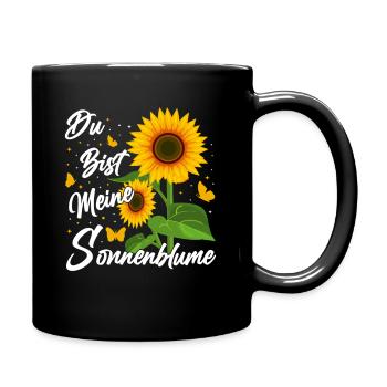 Du bist meine Sonnenblume Partnerschaft Garten - Tasse einfarbig - Schwarz - Rechts